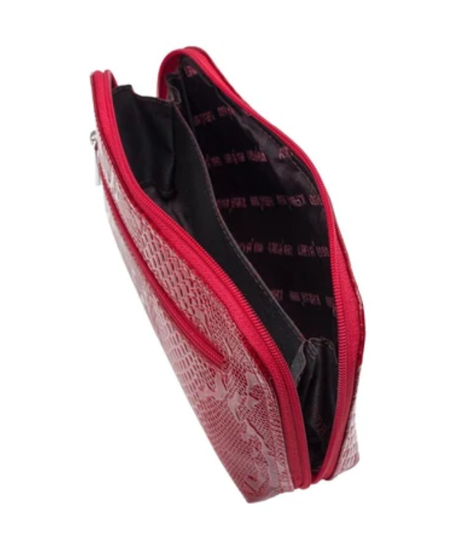 2029-019 Косметичка женская натуральная кожа KARYA (Красный/25*14*6/натуральная кожа)