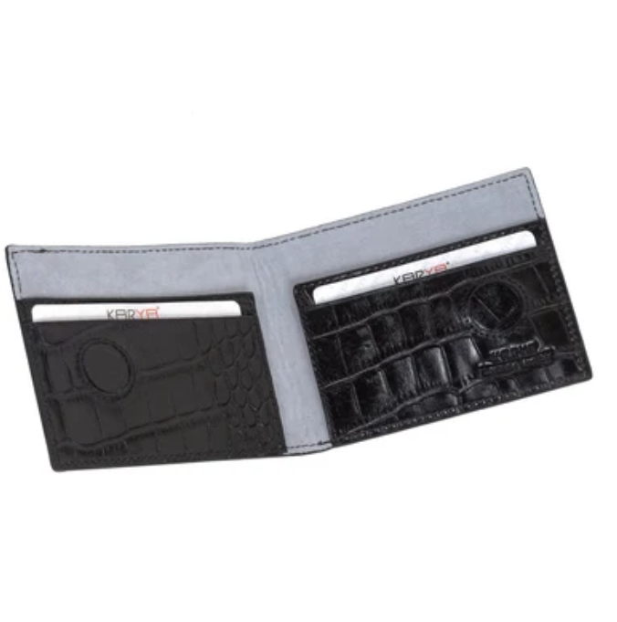0903-53 Зажим для купюр KARYA (Черный/10*8,5*1,5/натуральная кожа)