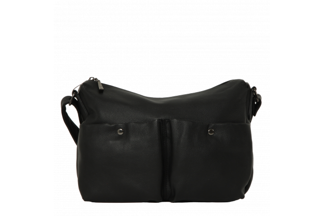 681К Сумка женская натуральная кожа (black) (Черный/30*27*15/натуральная кожа/Redmond)