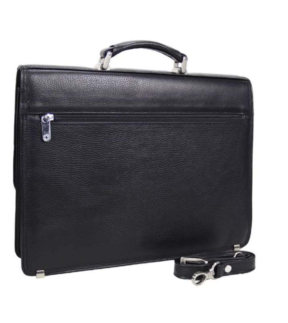 0376-45 Портфель натуральная кожа KARYA (Черный/37*28*7/натуральная кожа/KARYA)