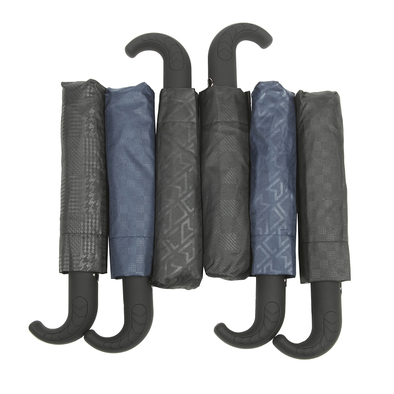 RT-33929 Зонт мужской, 3 сл.,полный автомат,пласт.крюк (черный/8-56/эпонж/Jonas Hanway)