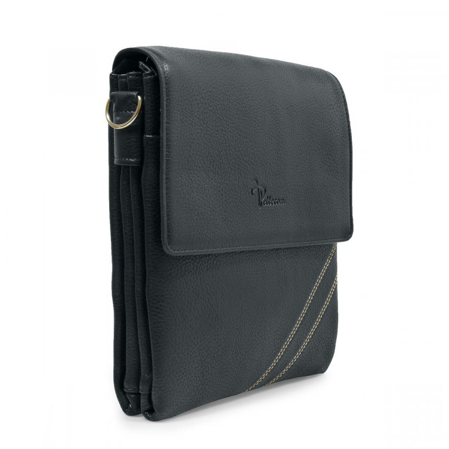 812-81285-1 Сумка мужская экокожа (Пеллекон) (Черный/22*27*4/Экокожа/PELLECON)