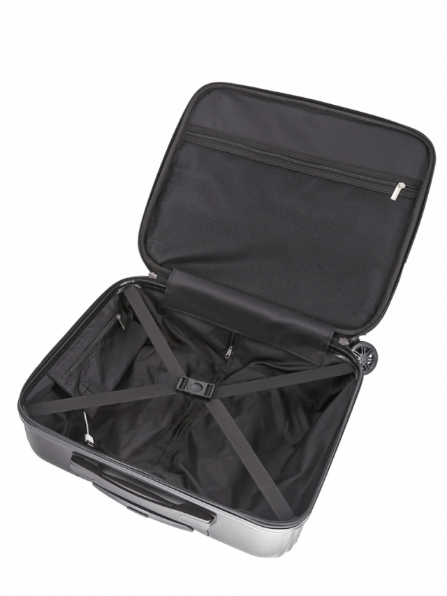 14191_17/черный Кейс-Пилот 4кол.ткань+пластик,17VIP COLLECTION (черный/44*45*23/полипропилен/S/2,7 кг/45 литров/VIP COLLECTION)