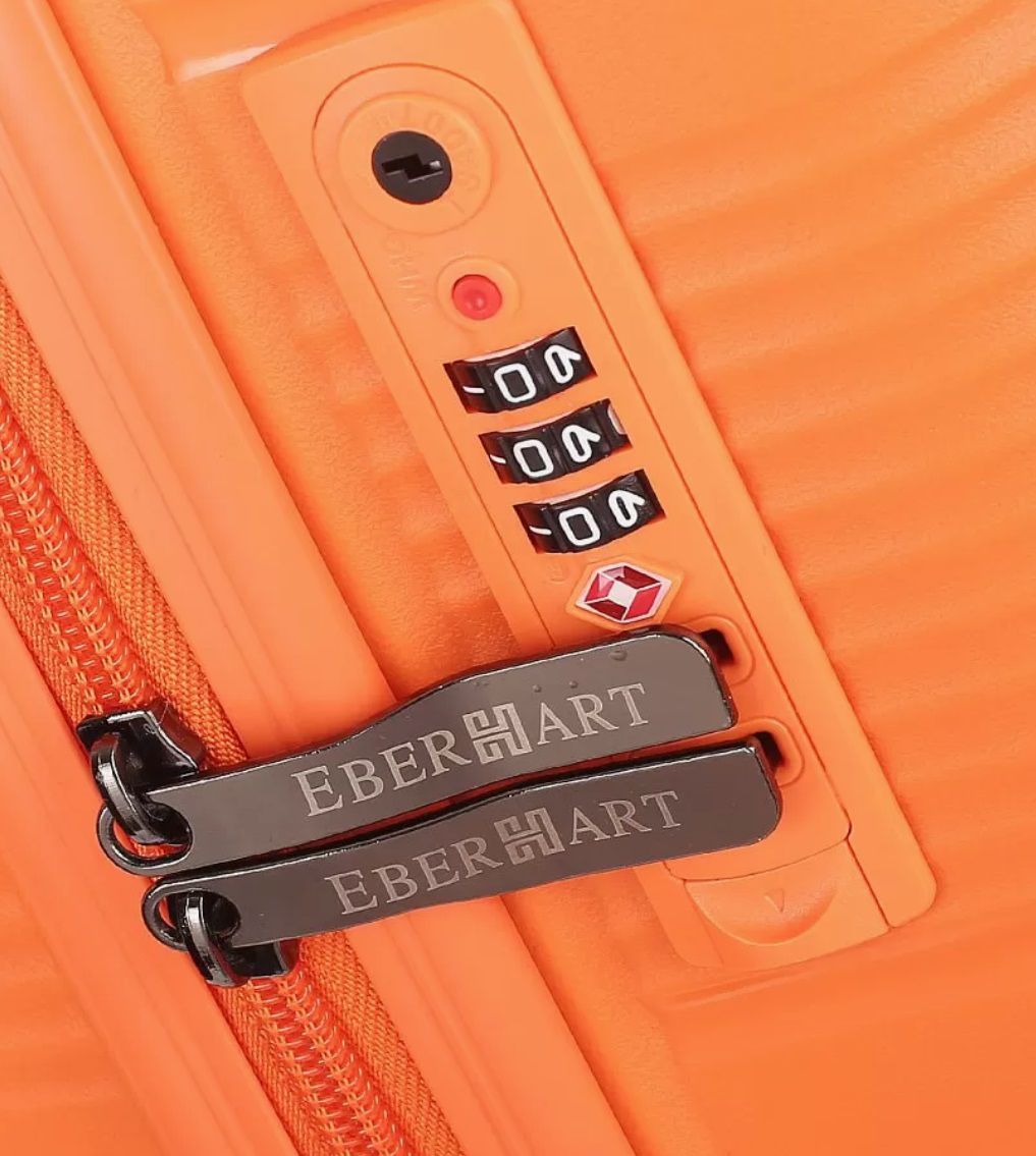 47B-007-420 Чемодан 4-х колесный (Оранжевый/37*55*22/полипропилен/S/2,5 кг/35 литров/Eberhart)