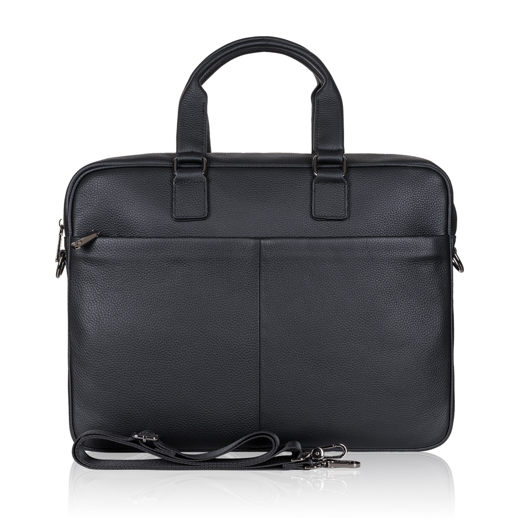 8688 Сумка мужская деловая а4 натуральная кожа (черный/39*33*6/натуральная кожа/Redmond)