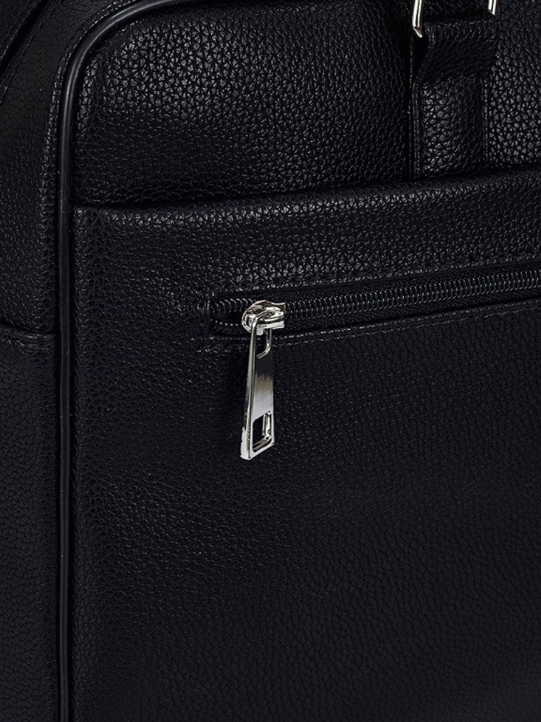 3435 Сумка мужская чёрная (Черный/искусственная кожа)