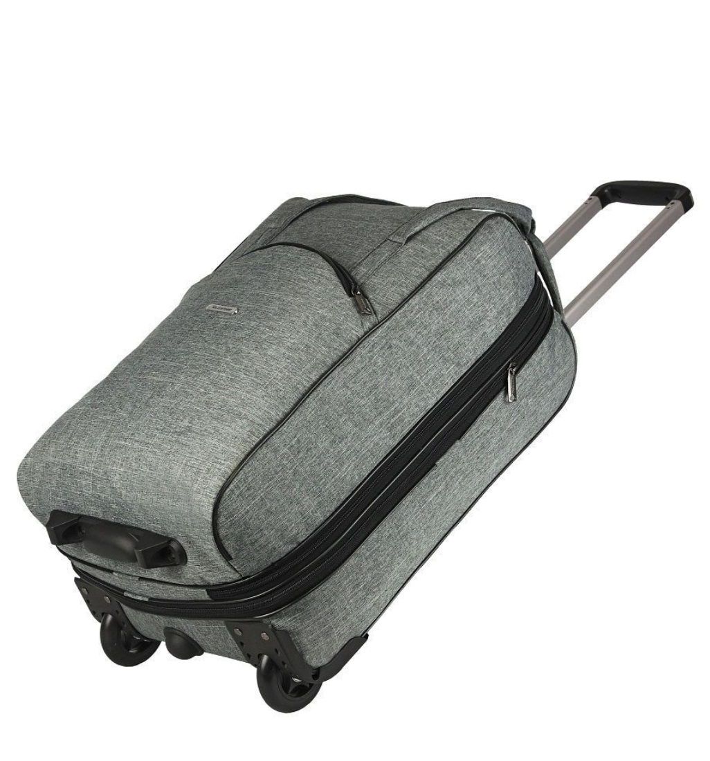 М-7301 Сумка на колесах катионик серый  (серый/55*26*35/полиэстер/NTL Continent)