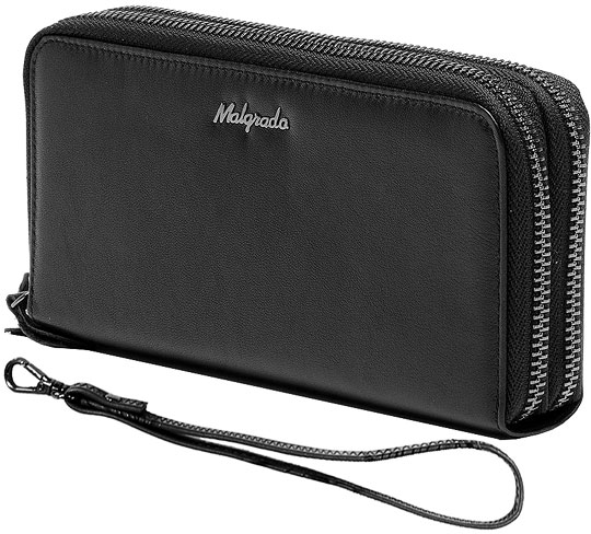 73007-55D Black Клатч (Malgrado) (черный/19*9,5*3/натуральная кожа/Malgrado)