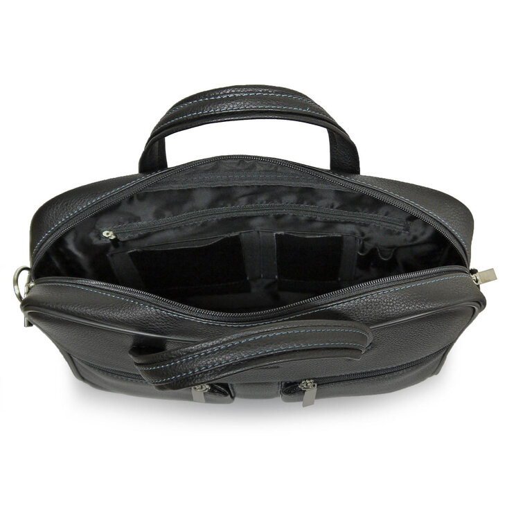 812-21169-1 Портфель мужской (Пеллекон) (Черный/34*26,5*7/Экокожа)