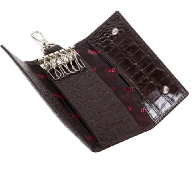 402-57 Ключница натуральная кожа KARYA (Коричневый/14*6*2/натуральная кожа)