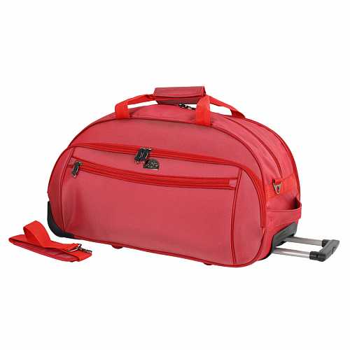 7019.5 (красная) сумка дублир.колесная Регата текстиль (Красный/58*34*30/полиэстер/3,1 кг/59 литров/Polar)