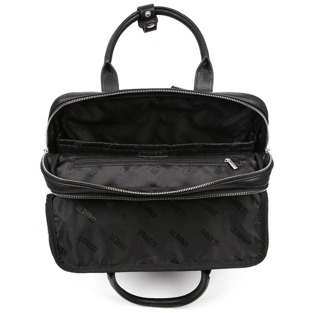 L16524-2 FABRETTI Сумка-рюкзак мужской нат. кожа (черный/33*38*5/натуральная кожа/FABRETTI)
