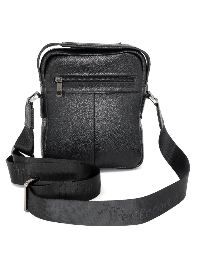 102-82105-1 Сумка мужская кожа (Пеллекон) (черный/22*28*8/натуральная кожа/PELLECON)