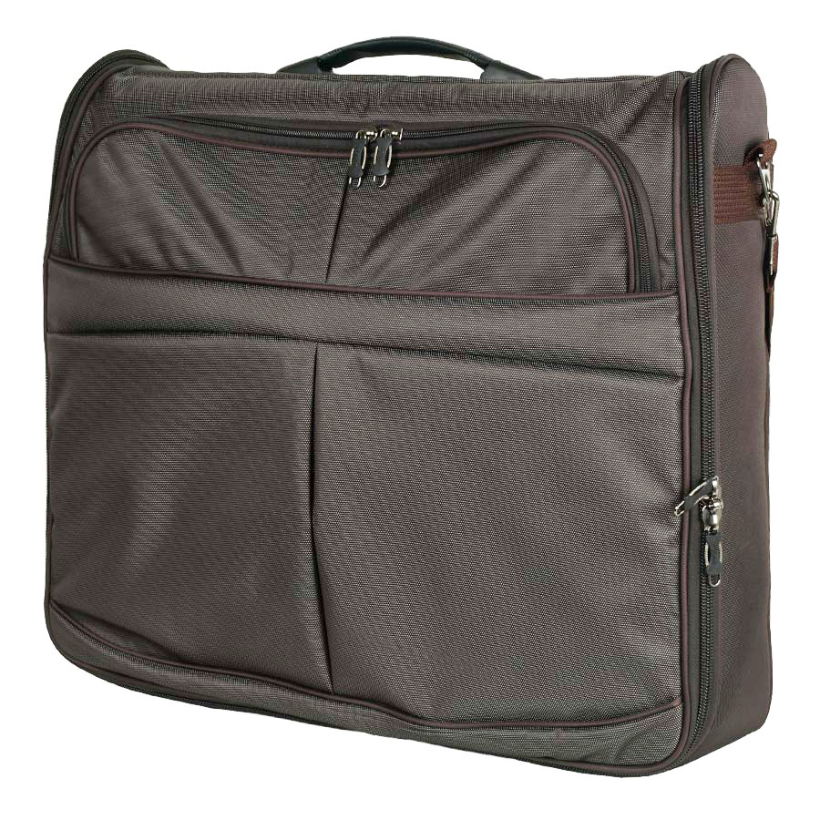 7040 (коричневый) Портплед двойной карман №2 текстиль (Коричневый/60*53*15/полиэстер/2,0 кг./48 литров/Polar)