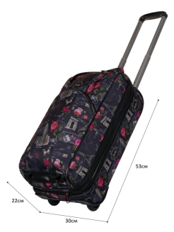 М-7321 Сумка на колесах дизайн париж (серый/53*30*21/полиэстер/NTL Continent)