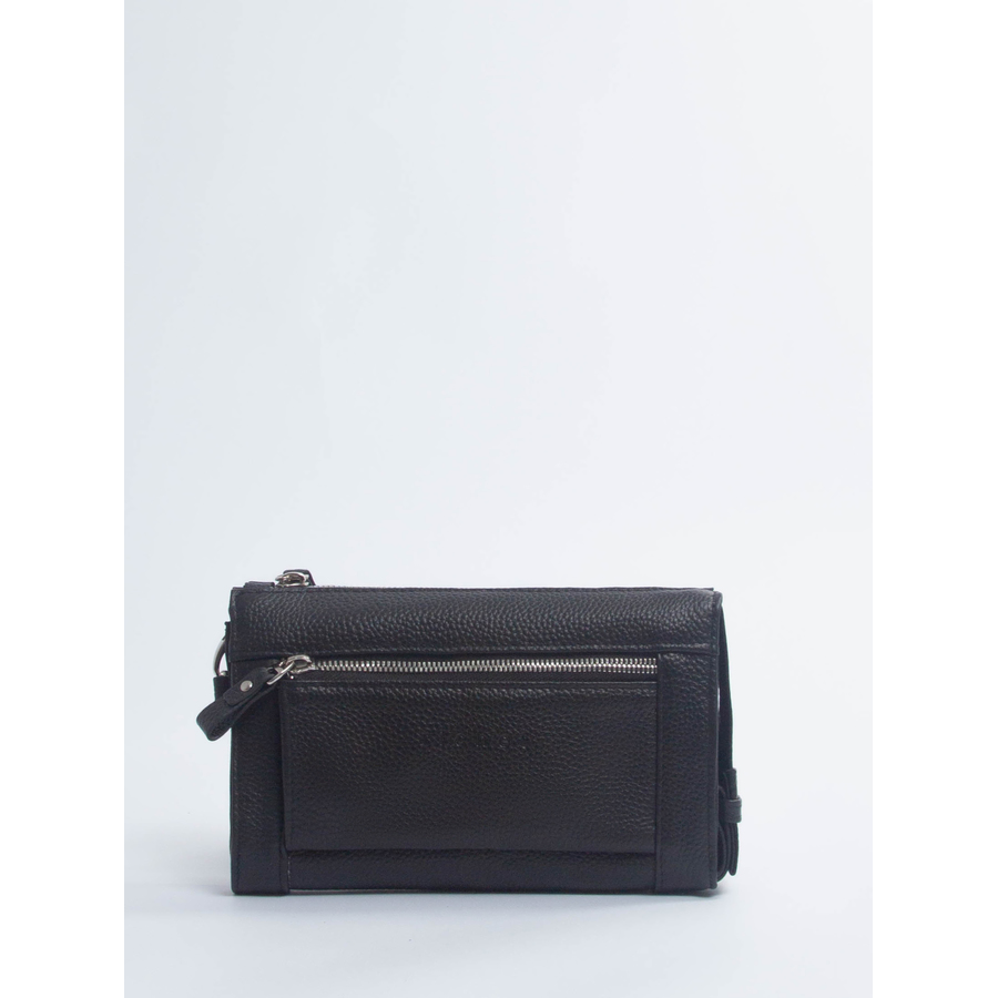 2300LN Сумка-клатч мужская Черный (Черный/21*13*3,5/натуральная кожа/Richet)