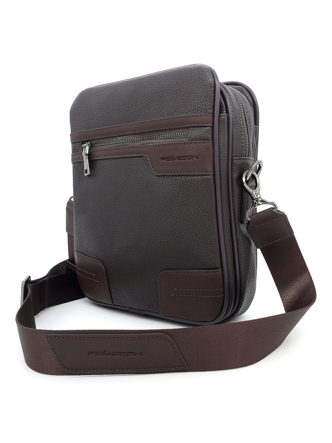 812-81665-2 Сумка мужская экокожа (Пеллекон) (коричневый/24*27*9/экокожа/PELLECON)