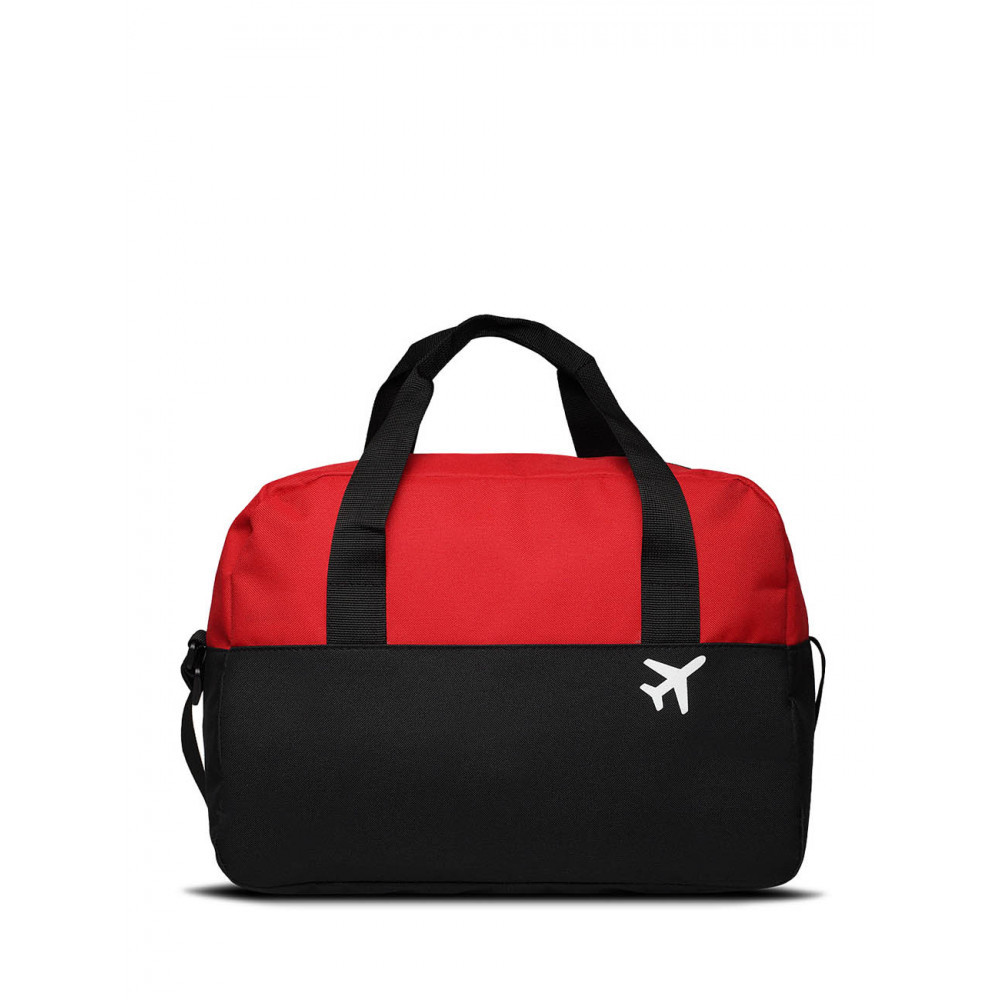 2-319 Сумка дорожная (Текстиль ПЭ/красно-черный) (Красный/чёрный/41*28*19/текстиль/ANTAN)