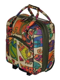 М-7316 Сумка на колесах дизайн кошки бежевый (бежевый/43*29*22/полиэстер/NTL Continent)