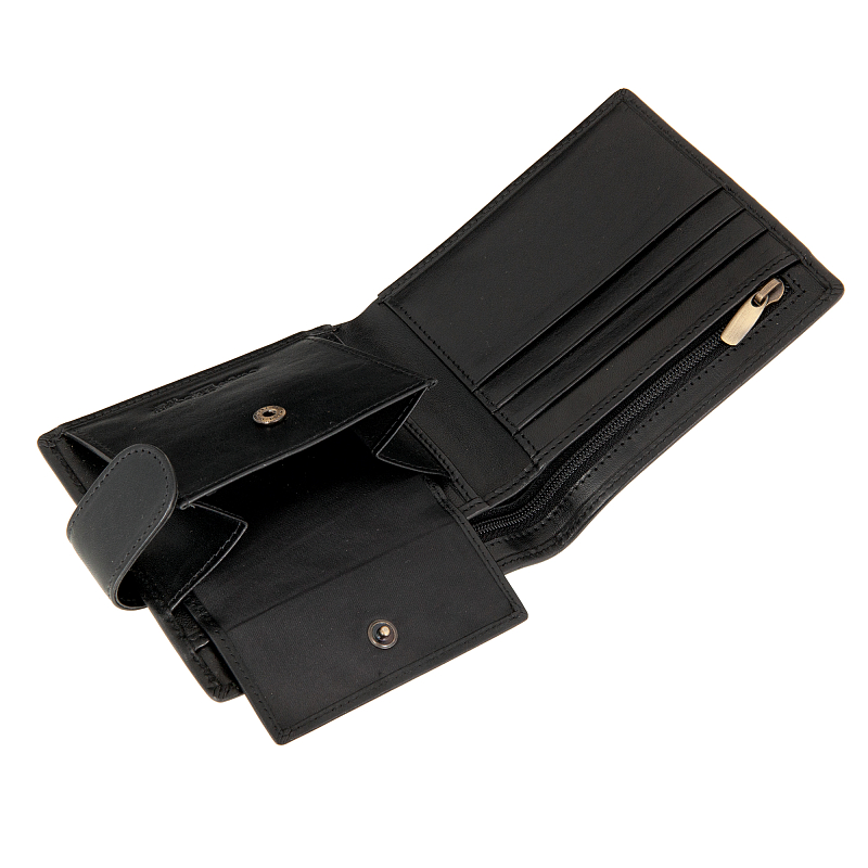 1563 (milano black) Портмоне Sergio Belotti (Черный/10*10*3/натуральная кожа/Sergio Belotti)