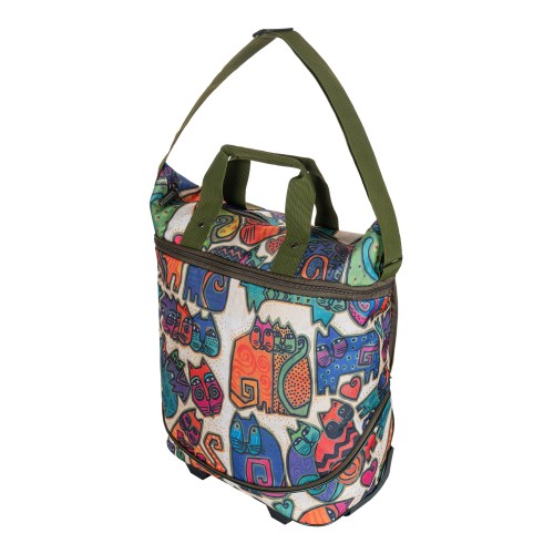 М-40-2 Сумка на колесах дизайн кошки (бежевый) (бежевый/34*58*17/текстиль/NTL Continent)