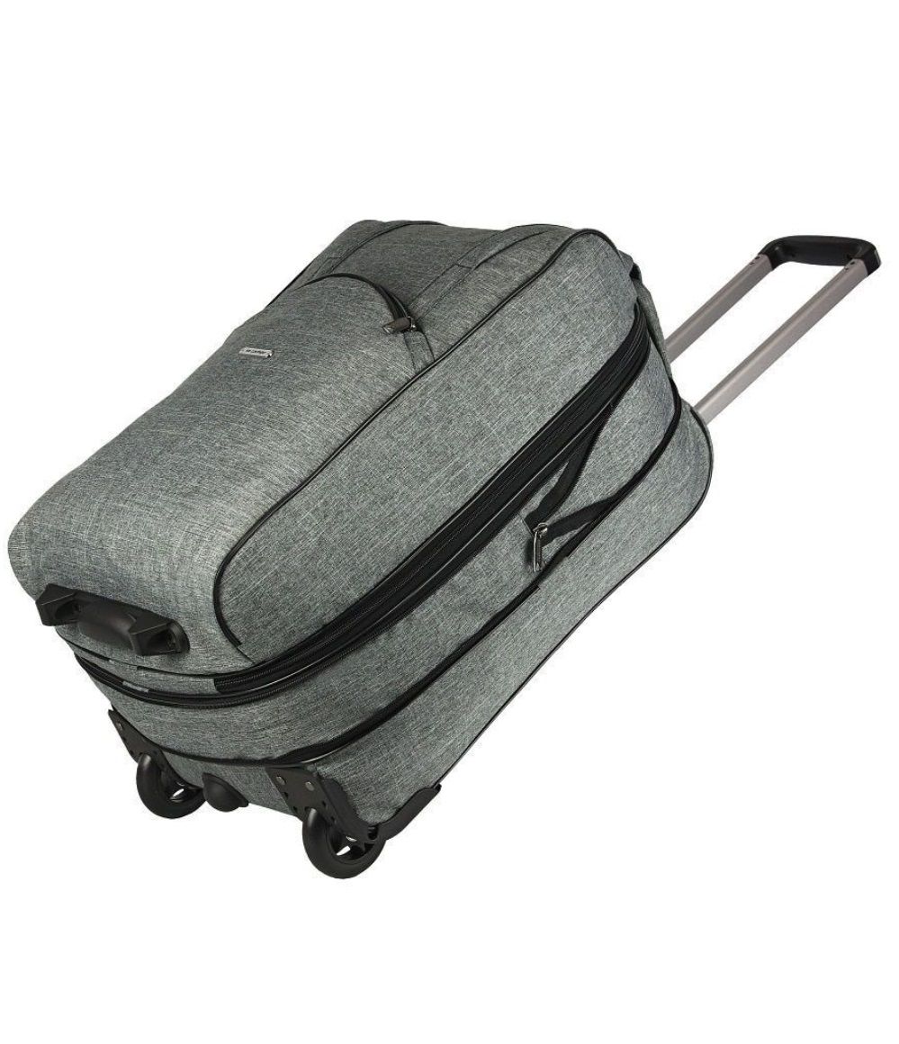 М-7301 Сумка на колесах катионик серый  (серый/55*26*35/полиэстер/NTL Continent)