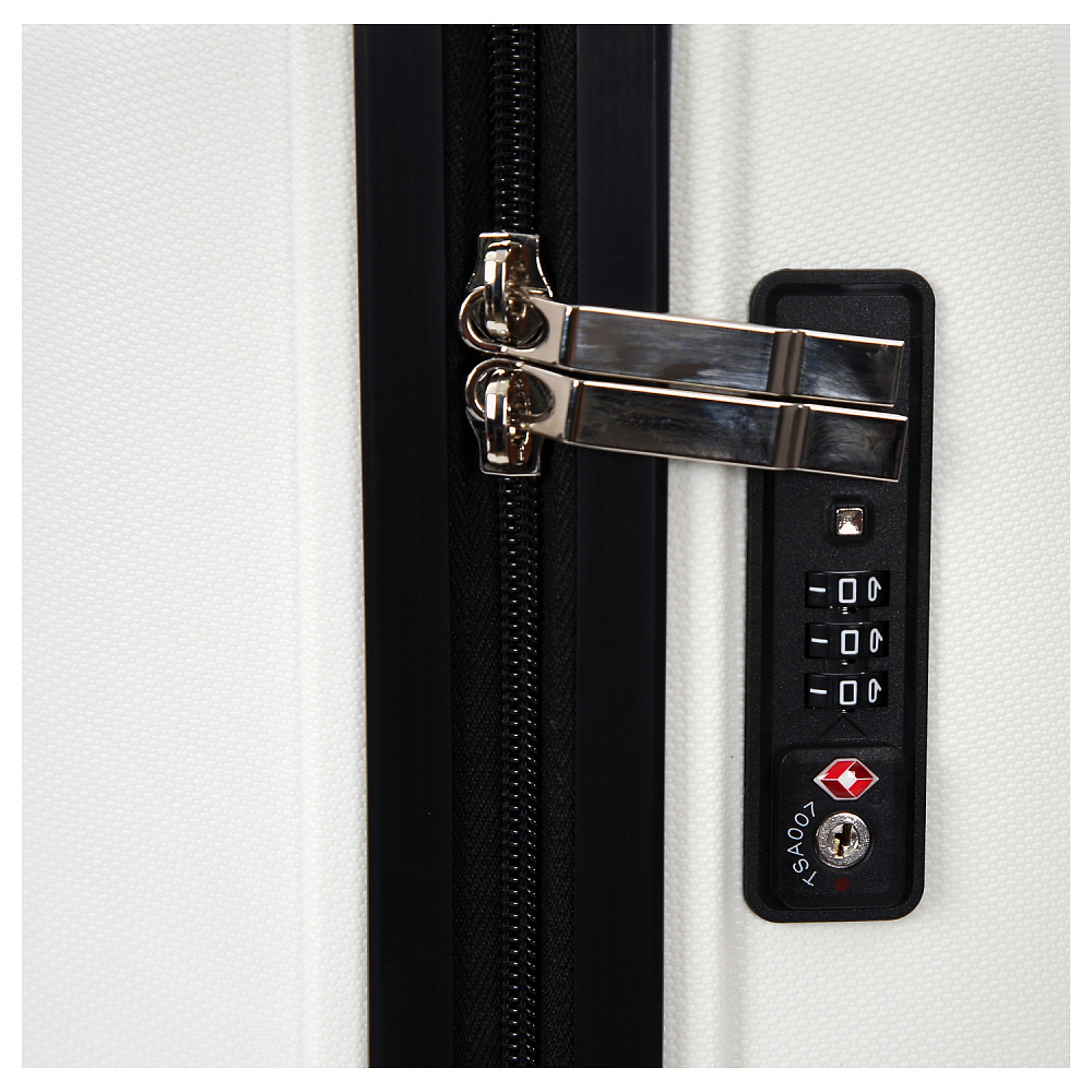 EN7520-020-1 (FABRETTI) Чемодан 4-х колесный 100% полипропилен  (белый/38*55*20/полипропилен/S/FABRETTI)