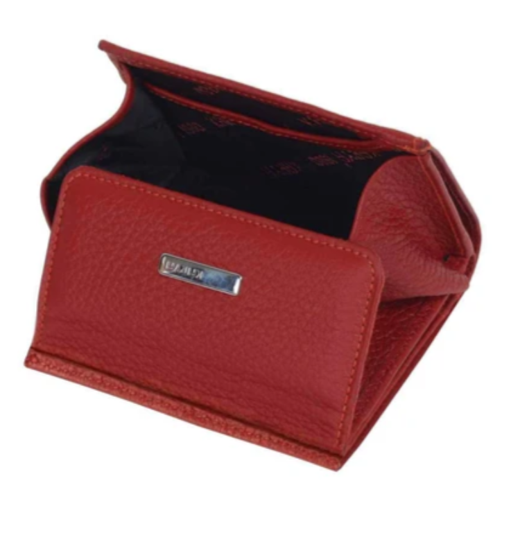 1066-46 Портмоне женское натуральная кожа KARYA  (Красный/10*10*2/натуральная кожа)