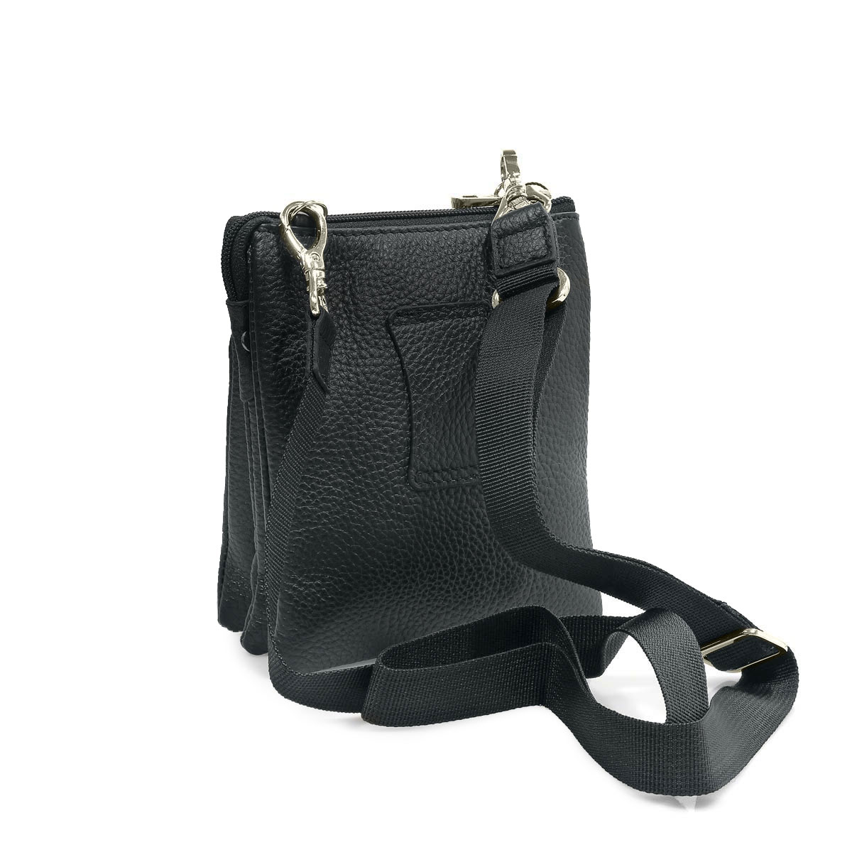 102-850-1 Сумка мужская кожа  (Пеллекон) (черный/14,5*17*3/натуральная кожа/PELLECON)