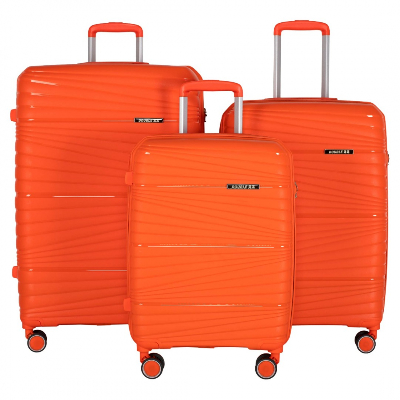 PP-802 Чемодан оранжевый L (Оранжевый/45*68*27/полипропилен/L/4,0 кг/Across)