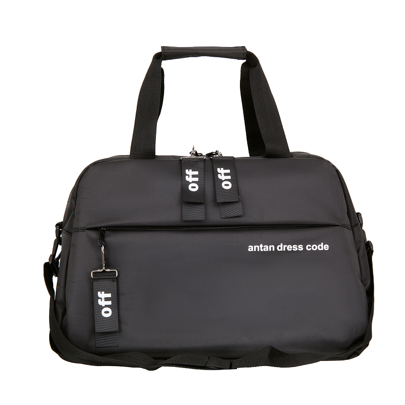 2-168 Сумка дорожная (Сатин/черный) (Черный/43*31*29/текстиль/ANTAN)