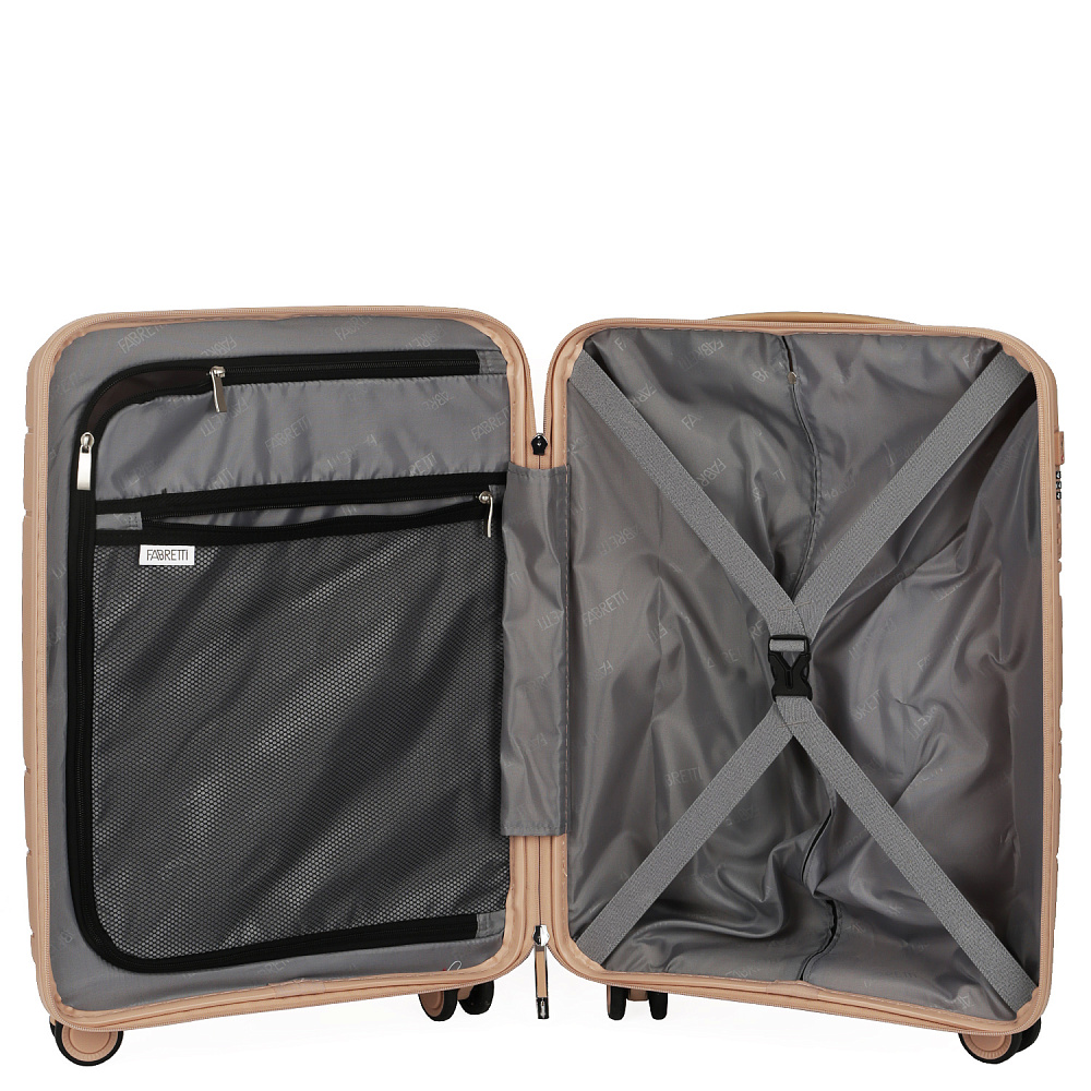 EN9520-20-13 FABRETTI Чемодан 4-х колесный 100% полипропилен (Бежевый/39*54*21/полипропилен/S/FABRETTI)