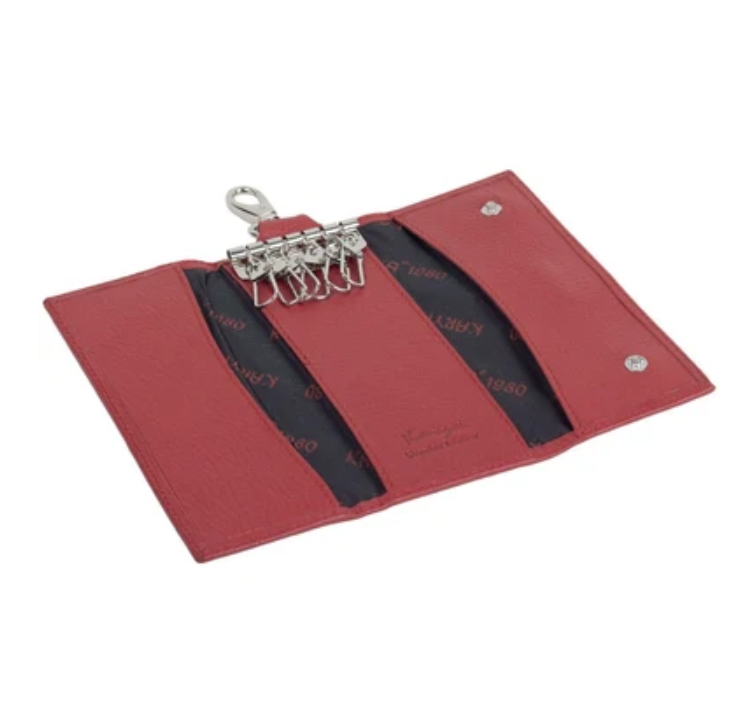 402-46 Ключница натуральная кожа KARYA (Красный/14*6*2/натуральная кожа)