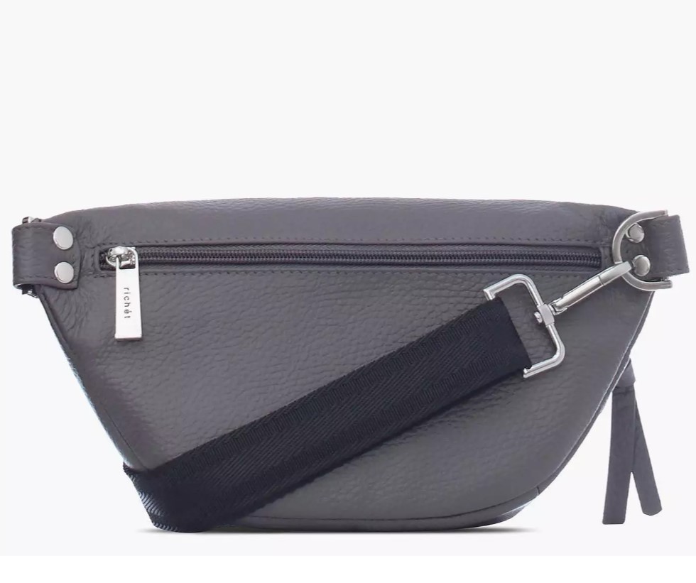 2476LN Сумка женская поясная Серый (Серый/24*14*6/натуральная кожа/Richet)