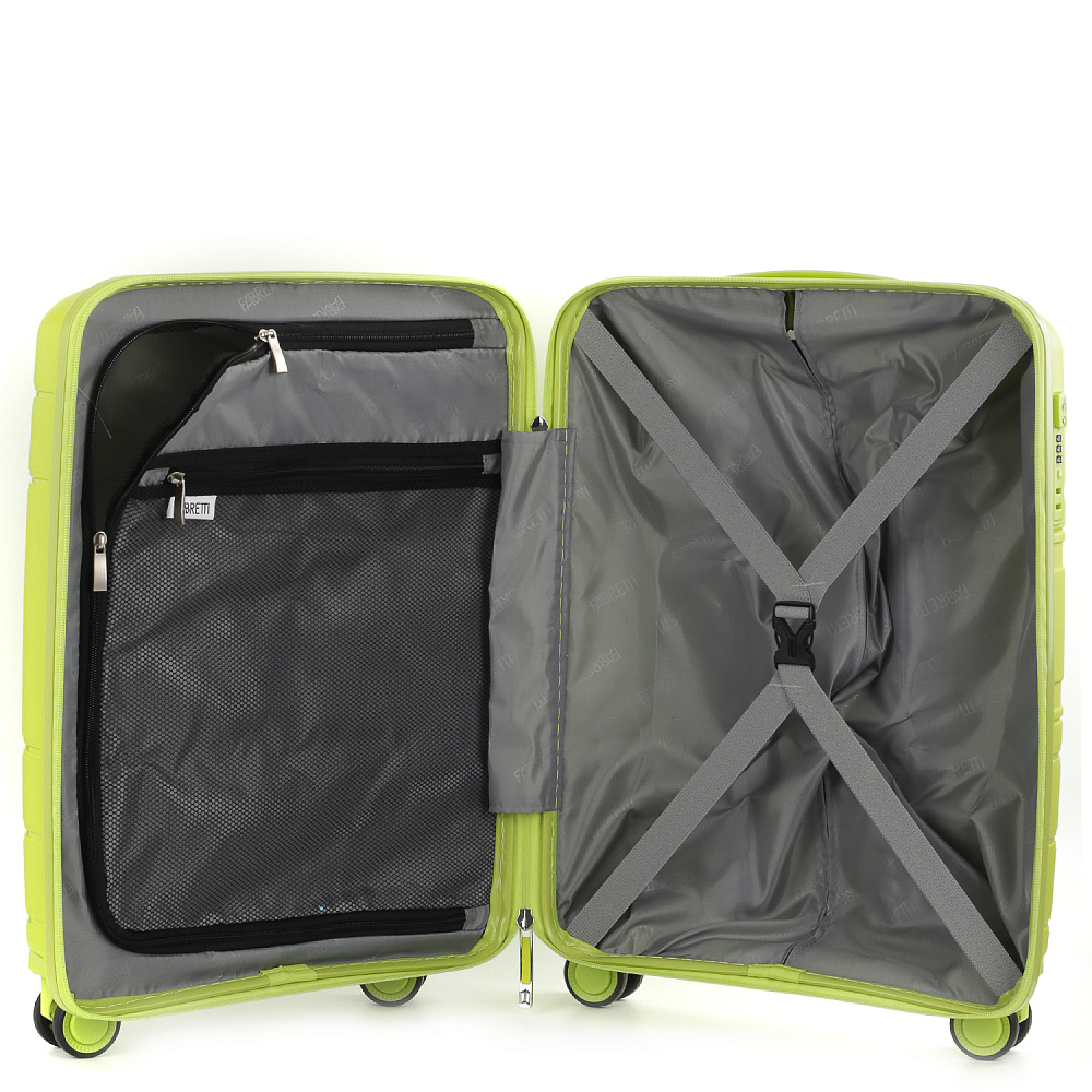 EN9520-20-11 FABRETTI Чемодан 4-х колесный 100% полипропилен (Зелёный/39*54*21/полипропилен/S/FABRETTI)