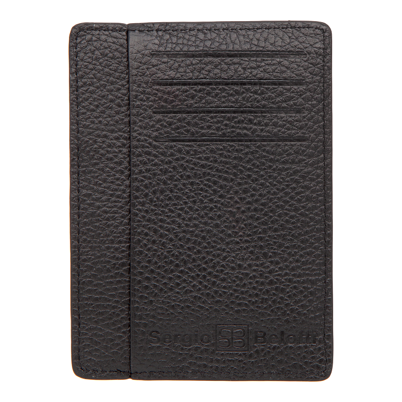 7302 (black) Картхолдер Sergio Belotti (черный/9,5*13*0,9/натуральная кожа/Sergio Belotti)