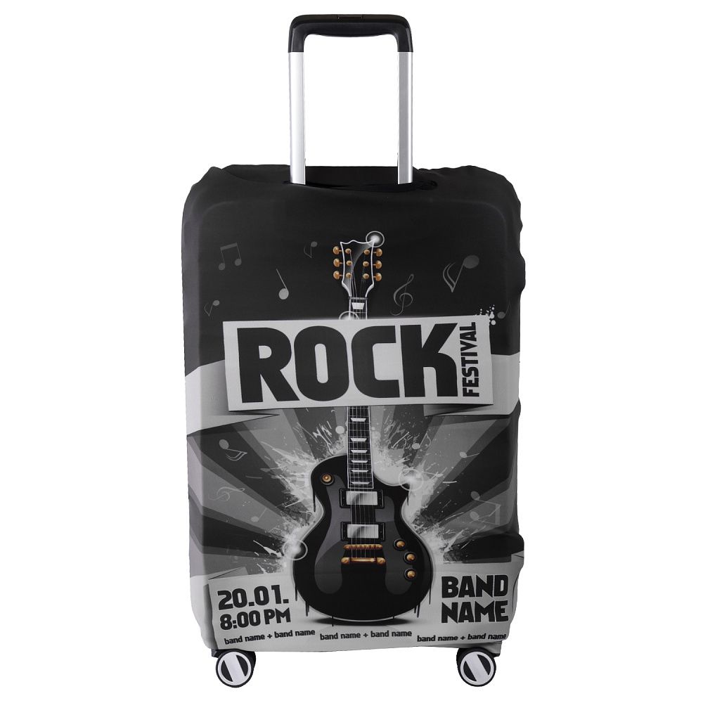 W1041-M (FABRETTI) Чехол для чемодана 92%полиэстер 8%спандекс (Черный/M/полиэстер/спандекс/FABRETTI)