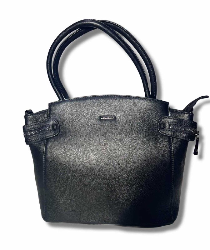 155К Сумка женская натуральная кожа (чёрный) (Черный/36*27*12/натуральная кожа/Redmond)