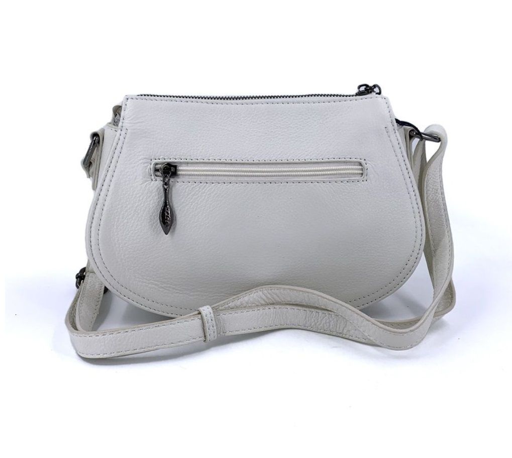 195К Сумка женская натуральная кожа (белый) (Белый/натуральная кожа)