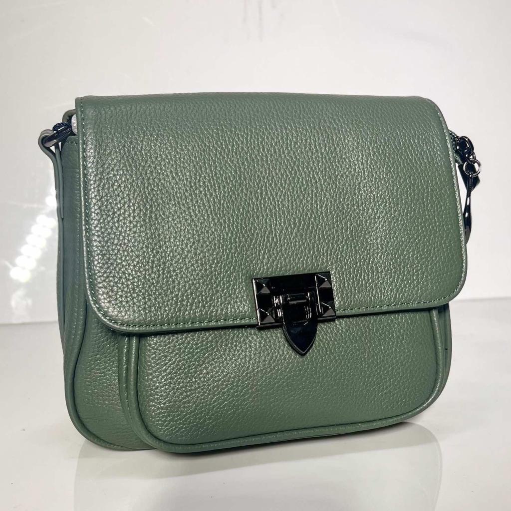 20117К Сумка женская натуральная кожа (зелёный) (Зелёный/22*20*8/натуральная кожа/Redmond)