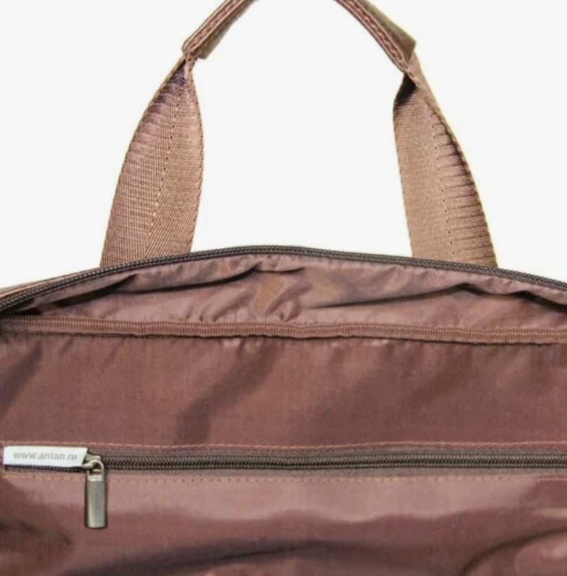 2-288 Сумка дорожная экокожа (коричневый) (Коричневый/52*33*18/Экокожа)