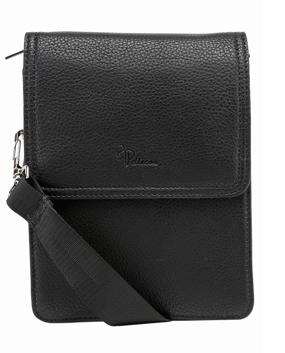 812-81354-1 Сумка мужская экокожа (Пеллекон) (черный/17,5*22*5/экокожа/PELLECON)