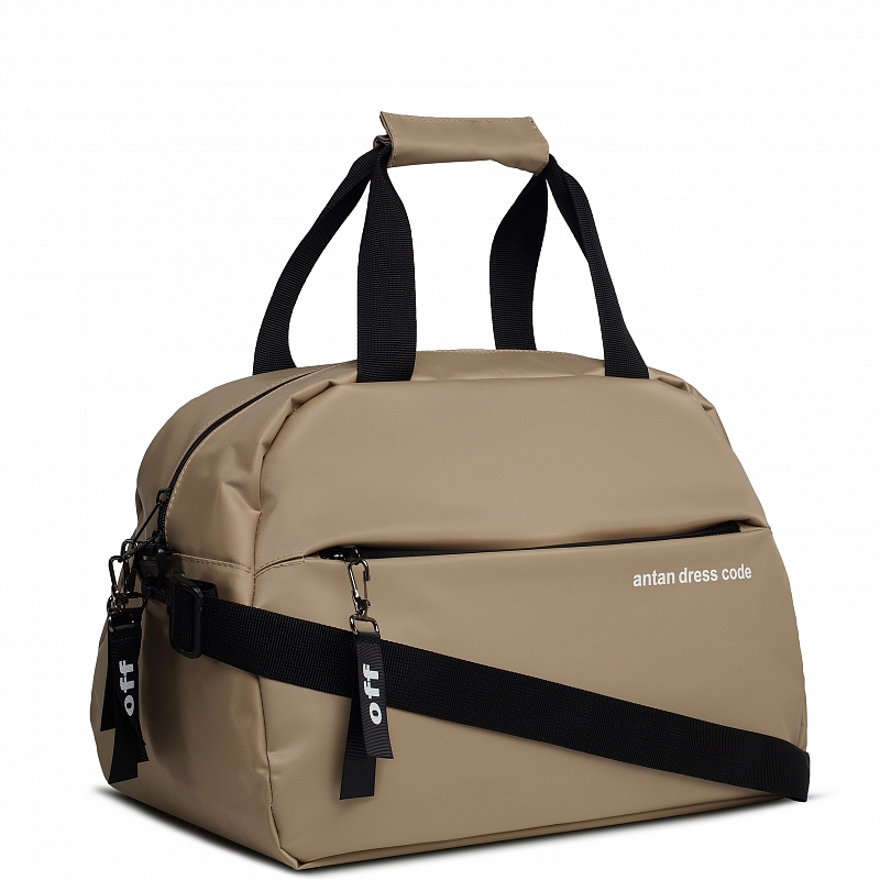 2-168 Сумка дорожная (Сатин/бежевый 222) (бежевый/43*31*29/Капровинил/ANTAN)