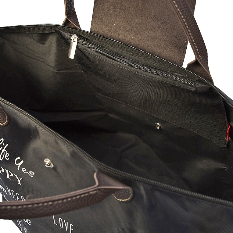 175 Сумка дорожная (Моя жизнь-мои правила/черный) (Черный/44*30*22/текстиль/ANTAN)