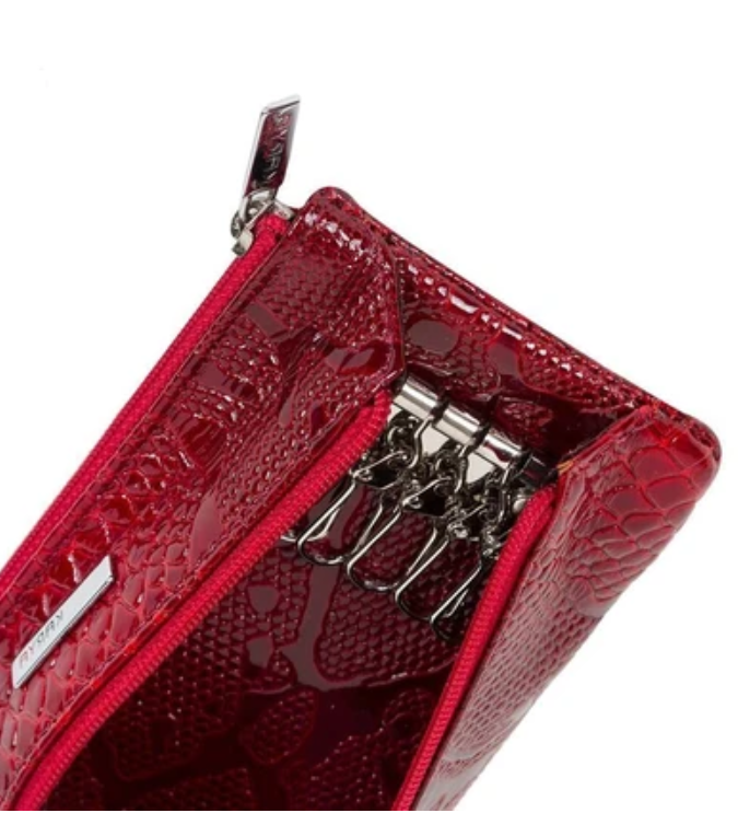 052-019 Ключница натуральная кожа KARYA (Красный/16*7*1,5/натуральная кожа)