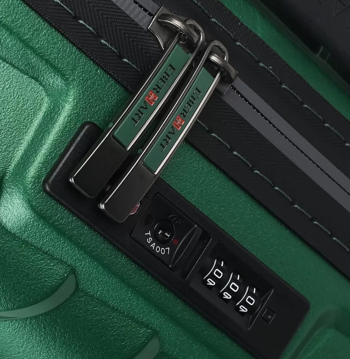 41H-014-420 Чемодан 4-х колесный (Зелёный/39*55*20/полипропилен/S/2,5 кг/37 литров/Eberhart)