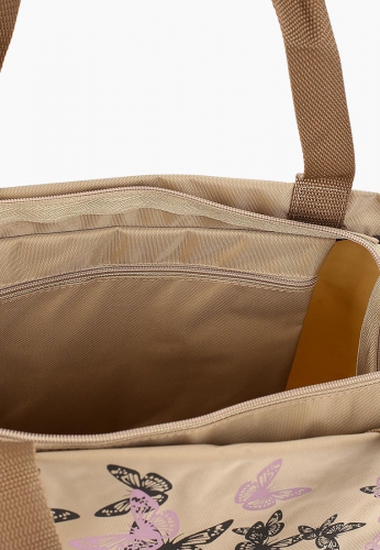 1-108 Сумка молодёжная текстиль (Время перемен/бежевый) (бежевый/40*33*15/текстиль/ANTAN)