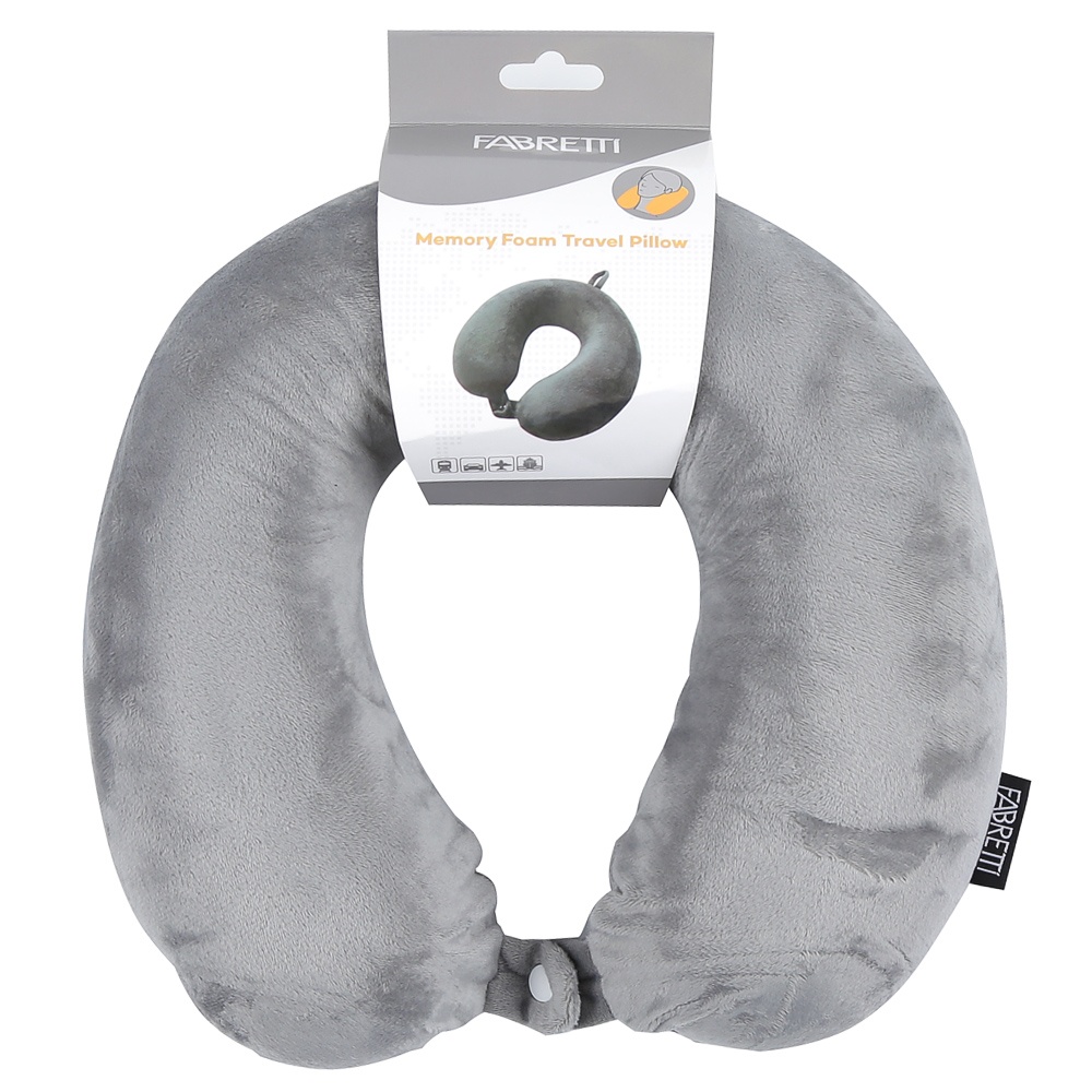 57818-3 FABRETTI Подушка дорожная (100% полиэстер) (серый/31*31*10/полиэстер/FABRETTI)