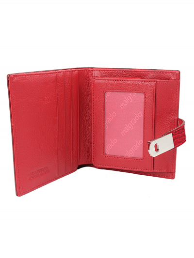39001-44# Red Кошелёк Маленький Malgrado (красный/11*12*3/натуральная кожа/Malgrado)