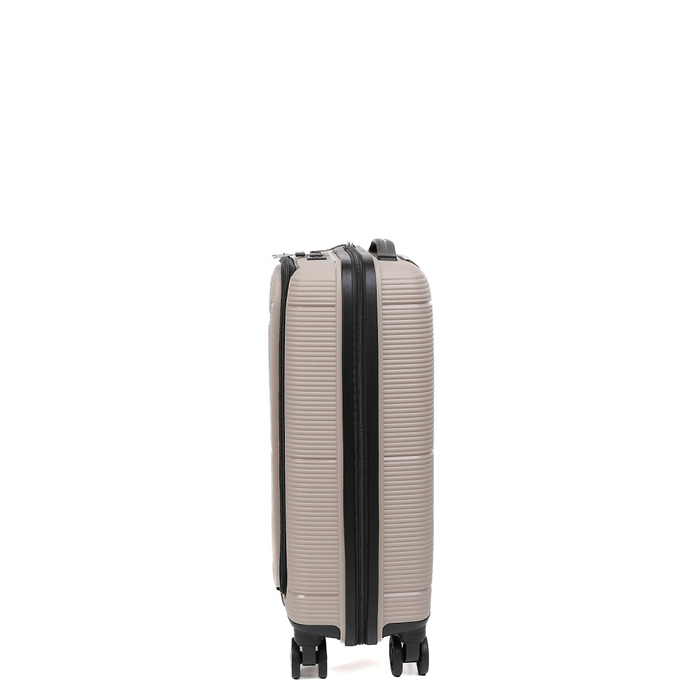 AT1010-20-12 FABRETTI Чемодан 4-х колесный 100% полипропилен (бежевый тёмный/39*55*21/полипропилен/S/FABRETTI)